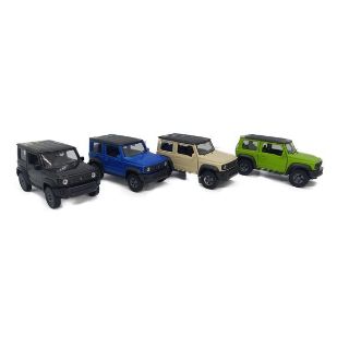 Obrázek z Auto Welly Suzuki Jimny kov/plast 11cm 4 barvy na zpětné natažení 12ks v boxu 